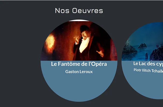 Image du swiper 3D dans l'univers musicale de Contacts